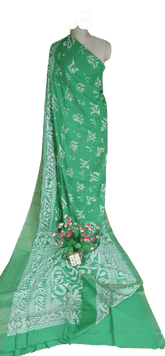 Pure Tussar Silk print saree