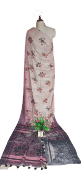 Pure Tussar Silk print saree