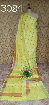 TISHU LINEN BUTA SAREE SILK ZONE