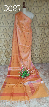 TISHU LINEN BUTA SAREE SILK ZONE
