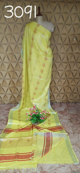 TISHU LINEN BUTA SAREE SILK ZONE