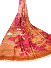 Handloom tussur silk digital print saree SILK ZONE