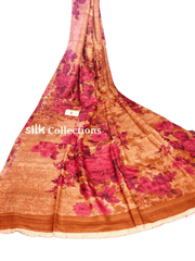 Handloom tussur silk digital print saree SILK ZONE