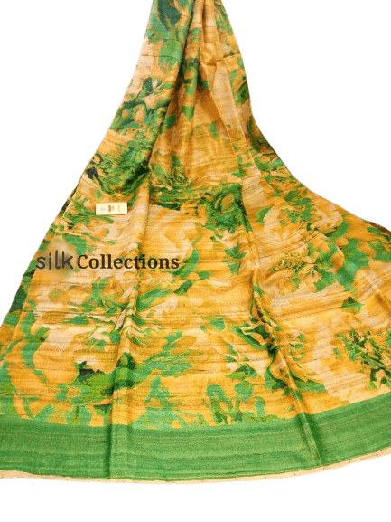 Handloom tussur silk digitak print saree SILK ZONE