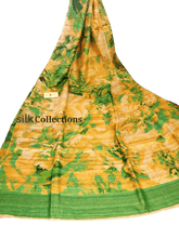 Handloom tussur silk digitak print saree SILK ZONE