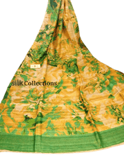 Handloom tussur silk digitak print saree SILK ZONE