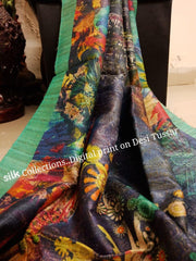 Handloom tussur silk digital print saree SILK ZONE