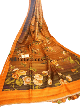 Handloom tussur silk digital print saree SILK ZONE
