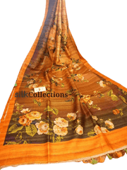 Handloom tussur silk digital print saree SILK ZONE