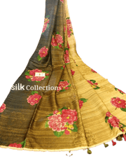 Handloom tussur silk digital print saree SILK ZONE