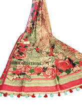 Handloom tussur silk digital print saree SILK ZONE