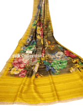 Handloom tussur silk digital print saree SILK ZONE