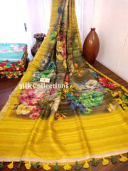 Handloom tussur silk digital print saree SILK ZONE