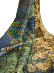 Handloom tussur silk digital print saree SILK ZONE