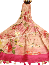 Handloom tussur silk digital print saree SILK ZONE