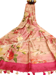Handloom tussur silk digital print saree SILK ZONE