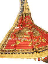 Handloom tussir silk digital print saree SILK ZONE