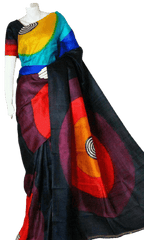 Pure Tussar Silk print saree