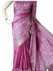 Pure Tussar Silk print saree