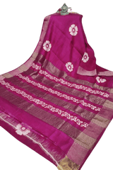 Pure Tussar Silk print saree