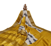 Pure Tussar Silk print saree