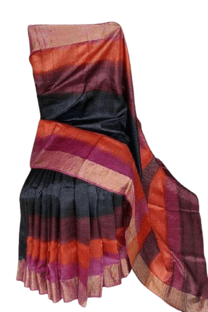 Pure Tussar Silk print saree