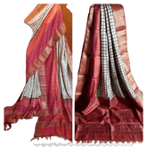 Pure Tussar Silk print saree