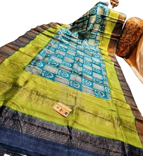 Pure Tussar Silk print saree