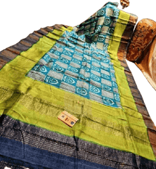 Pure Tussar Silk print saree