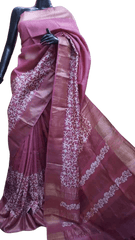 Pure Tussar Silk print saree