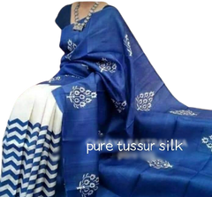 Pure Tussar Silk print saree