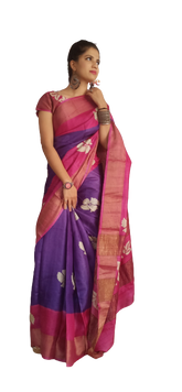 Pure Tussar Silk print saree
