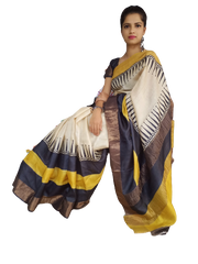 Pure Tussar Silk print saree