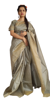 Pure Tussar Silk print saree