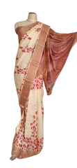 Pure Tussar Silk print saree