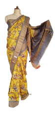 Pure Tussar Silk print saree