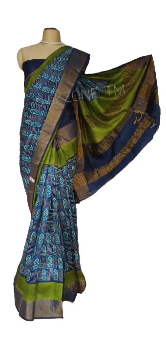 Pure Tussar Silk print saree