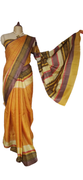 Pure Tussar Silk print saree
