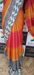 Pure Tussar Silk print saree