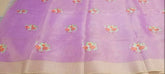 Tissue linen embroidery saree SILK ZONE