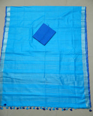 Cotton slub saree width blouse INDIA SILK P.W.C.S. LTD