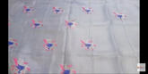 Tissue linen embroidery saree SILK ZONE