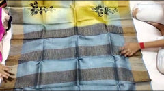 Pure Tussar Silk print saree