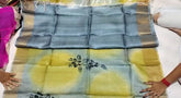 Pure Tussar Silk print saree
