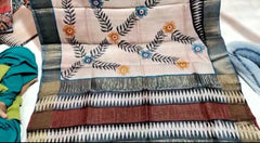 Pure Tussar Silk print saree