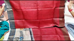 Pure Tussar Silk print saree