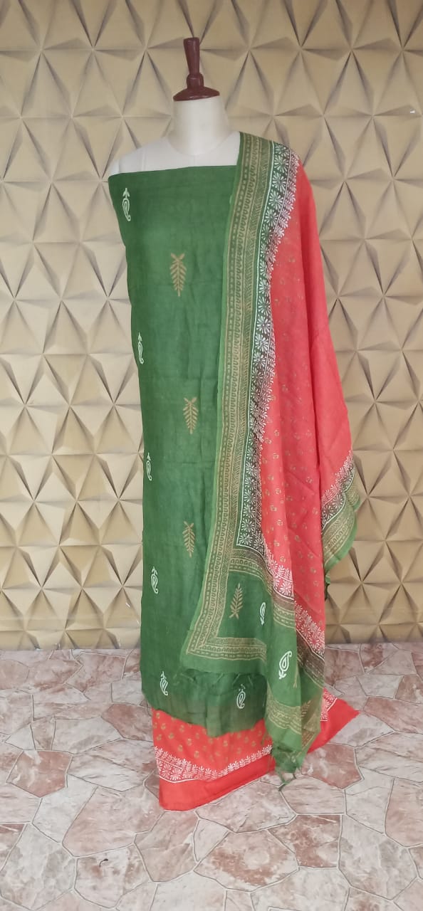 Linen printed suit New trendy linen printed suit