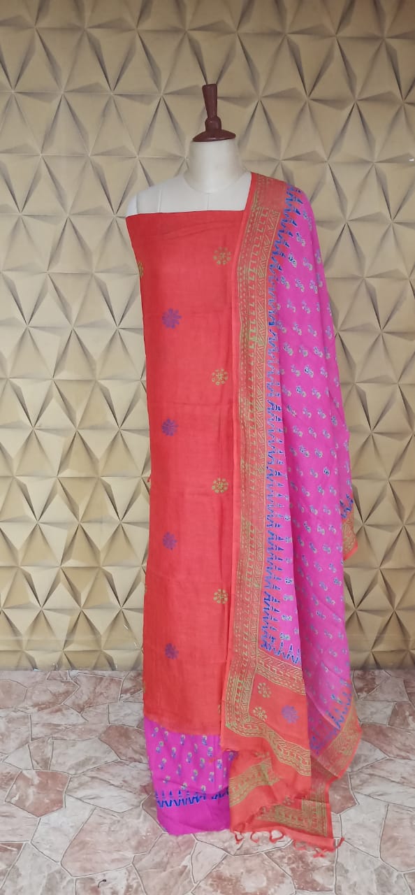 Linen printed suit SILK ZONE