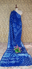 Linen shibori saree SILK ZONE
