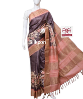 Pure Tussar Silk print saree
